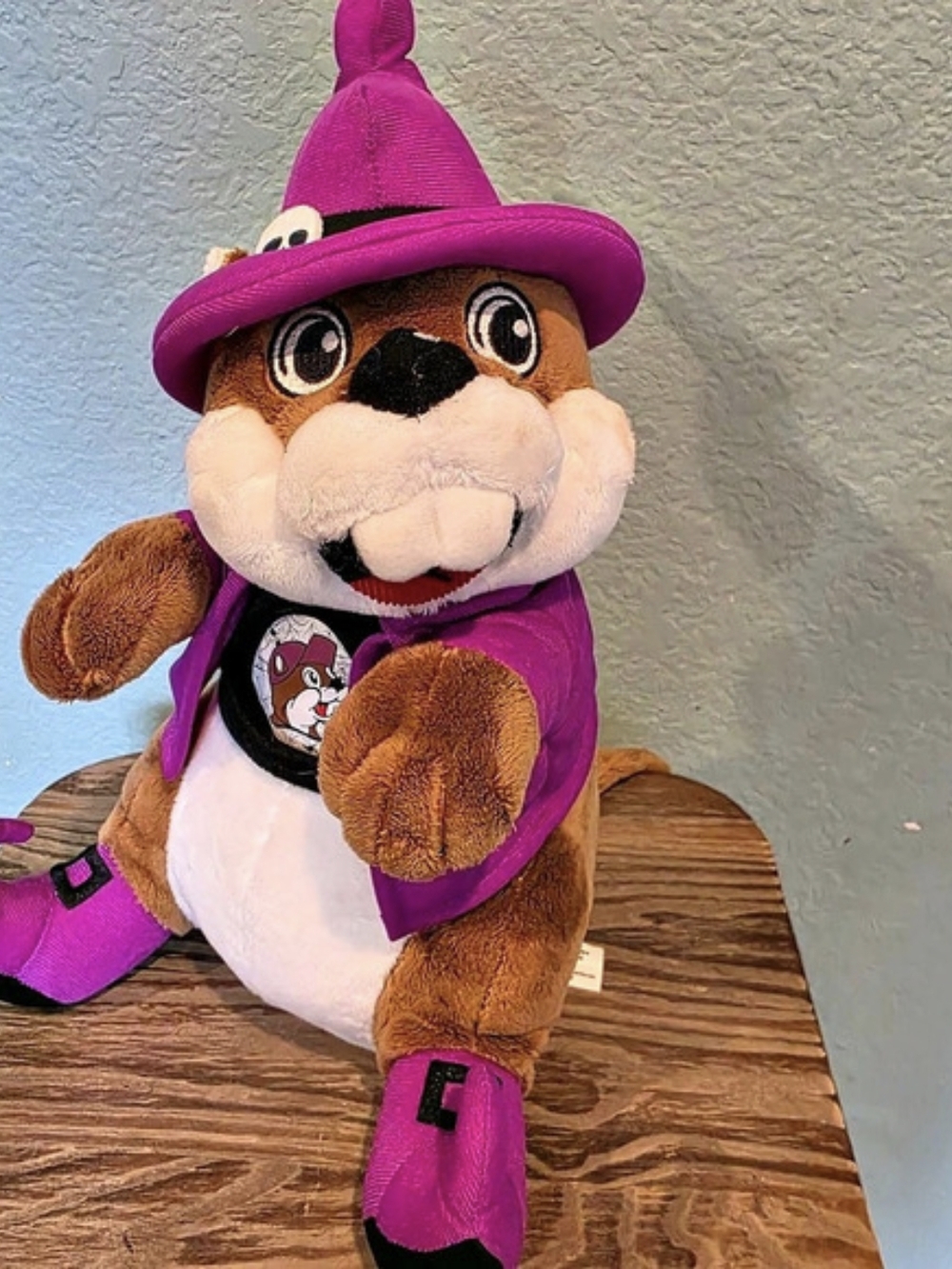 Buc-ee's Bucees Halloween 2025 Purple Witch Wizard Bucky Beaver Plush 12" Mascot